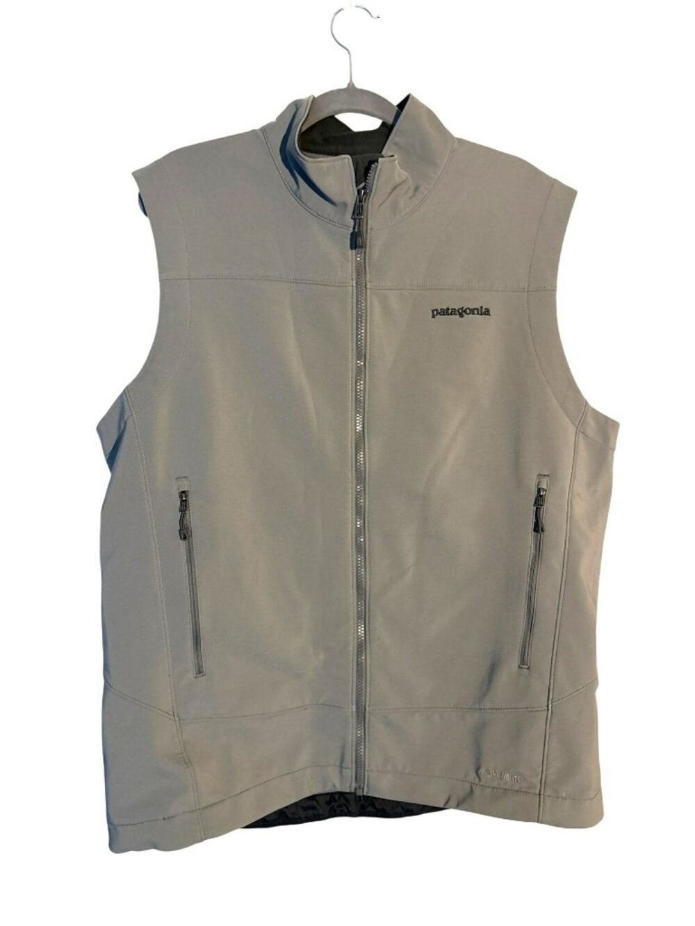 Patagonia Men's Adze Softshell Vest Polortec Windbloc Gray Nickel XL